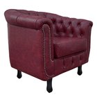 Poltrona Chesterfield Couro Vermelho – D'Rossi