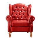 Poltrona Chesterfield Decoração Retrô Vintage Vermelho