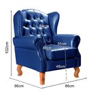 Poltrona Chesterfield Imperador Decoração Retrô Vintage Azul