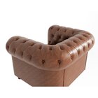 Poltrona Chesterfield Jared Couro Sintético Yescasa Marrom Fa
