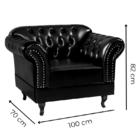 Poltrona Chesterfield Malbec Via Encanto Courano Preto