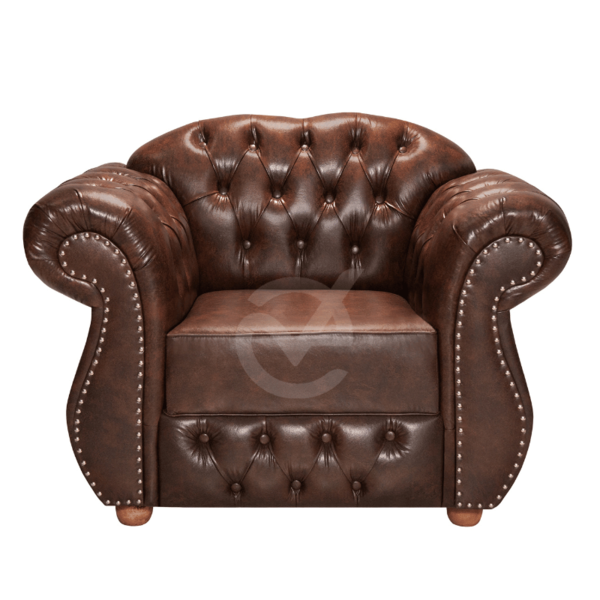 Poltrona Chesterfield Merlô Via Encanto Courano Marrom