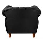 Poltrona Chesterfield Realeza Vintage Retrô Veludo Preto