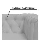 Poltrona Chesterfield Retro Capitonê Suede Cappuccino De Ambi