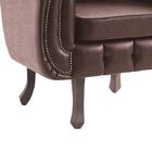 Poltrona Chesterfield Velo Suede Marrom 82x79cm