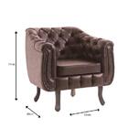 Poltrona Chesterfield Velo Suede Marrom 82x79cm