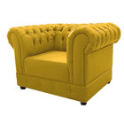 Poltrona Chesterfield Veludo Amarelo