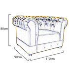 Poltrona Chesterfield Veludo Amarelo