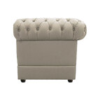 Poltrona Chesterfield Veludo Bege