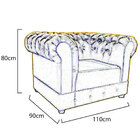 Poltrona Chesterfield Veludo Bege