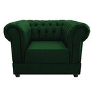 Poltrona Chesterfield Veludo Verde