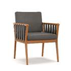 Poltrona Chicago Linho Cinza