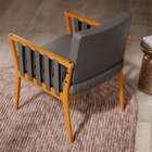 Poltrona Chicago Linho Cinza