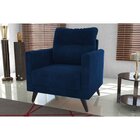 Poltrona Chicago Matrix Veludo Azul