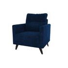 Poltrona Chicago Matrix Veludo Azul