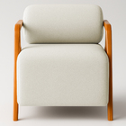 Poltrona Chloe Decorativa Orgânica Bouclé Premium de Luxo par