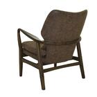 Poltrona Cibelle Rivatti Estofado Pu Marrom Vitage Base Madei