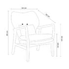 Poltrona Cibelle Rivatti Estofado Pu Marrom Vitage Base Madei