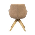 Poltrona Cíntia Giratória   Marrom Claro