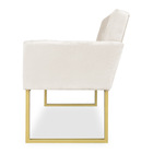 Poltrona Clarice Veludo Base Metálica Industrial Dourado - Pa