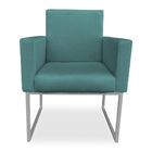 Poltrona Clarice Veludo Base Metálica Industrial Prata - Pall