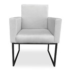 Poltrona Clarice Veludo Base Metálica Industrial Preto - Pall