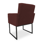 Poltrona Clarice Veludo Marsala Base Metálica Industrial Pret