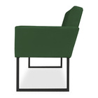 Poltrona Clarice Veludo Verde Base Metálica Industrial Preto