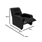 Poltrona Classic Reclinável Tecido Corino Matrix Cor Bege