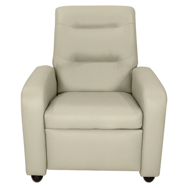 Poltrona Classic Reclinável Tecido Corino Matrix Cor Bege