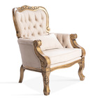 Poltrona Clássica Decorativa Imperador Dourado Envelhecido E