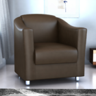 Poltrona Clássica Jales Sintetico Marrom
