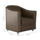 Poltrona Clássica Jales Sintetico Marrom