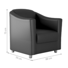 Poltrona Clássica Jales Sintetico Preto