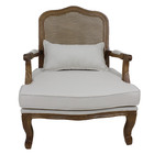 Poltrona Clássica King Com Tela Entalhada Verniz Imbuia E Lin