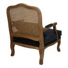 Poltrona Clássica King Com Tela Verniz Imbuia E Veludo Preto