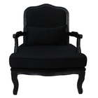 Poltrona Clássica King Entalhada  Preto