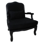 Poltrona Clássica King Entalhada  Preto