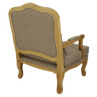 Poltrona Clássica King Verniz Mel Brilho E Linho Marrom