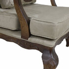 Poltrona Clássica Vivian Verniz Cappuccino E Suede Marrom