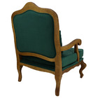 Poltrona Clássica Vivian Verniz Imbuia E Veludo Verde