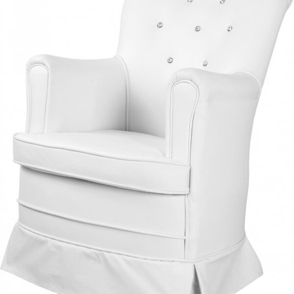 Poltrona Com Balanço Rubi Corano Branco - J.a Decor