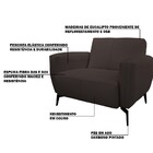 Poltrona Com Braço Couro Legítimo Safira Leather Brow Tana De