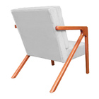 Poltrona Com Braço De Madeira Zoe Estilo Moderno Suede Escolh