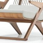 Poltrona Com Braço Moza Linho Bege Madeira Cedro Corda Náutic