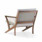 Poltrona Com Braço Muá Algodão Cinza Madeira Cedro Corda Redo