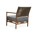 Poltrona Com Braço Nicole Algodão Impermeável Azul E Branco M