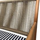 Poltrona Com Braço Nicole Algodão Impermeável Azul E Branco M