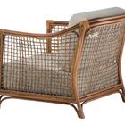 Poltrona Com Braço Oslen Algodão Bege Madeira Cedro Junco Nat