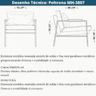 Poltrona Com Braços Herval Mh-3807 Composê Estofado Bege C As